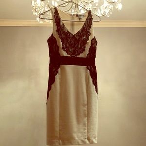 Jennifer Lopez White and Black Lace Dress